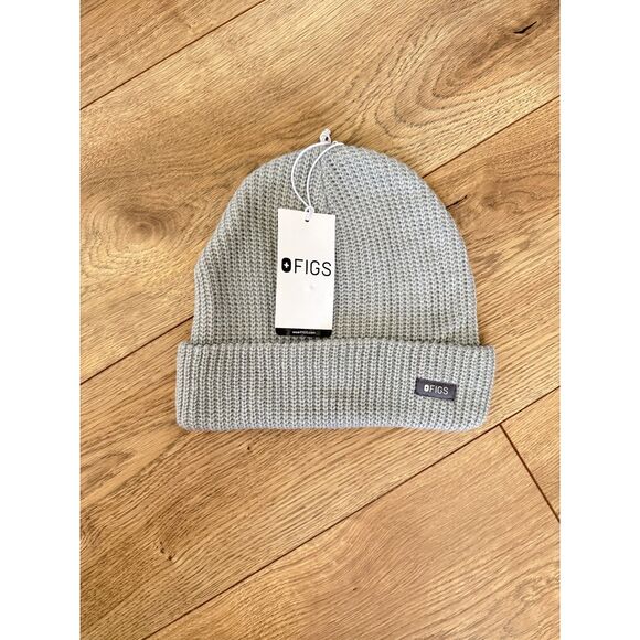 FIGS NWT beanie gray scrubs healthcare outdoor winter hat neutral knit